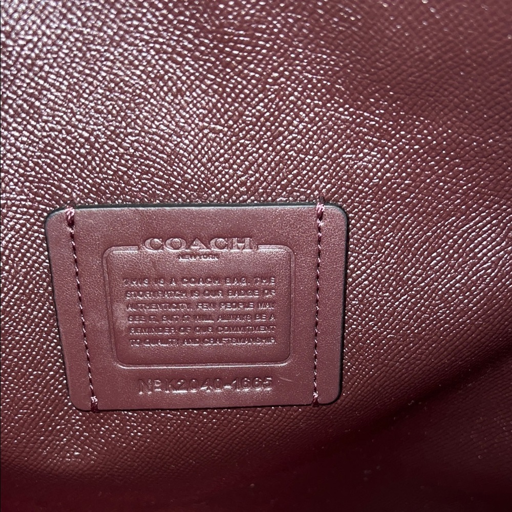 Coach Brown and Red Signature Tote - Picture 2 of 3